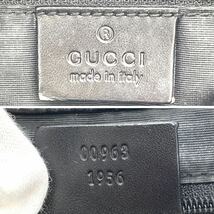 1円 美品 GUCCI グッチ ジャッキー GGキャンバス レザー ワンショルダーバッグ 肩掛け グレー ブラック 00963 _画像9