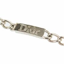 クリスチャンディオール Christian Dior ブレスレット ロゴプレート チェーン シルバー金具 アクセサリー 中古AB 275199_画像3