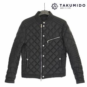 モンクレール MONCLER ライダース ダウンジャケット FRED GIUBBOTTO メンズ サイズ2 ブラック 中古AB 275653