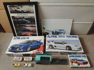 アルピーヌ　ルノー　A３１０　プラモデル、ミニカーなど１１個　WRCビデオ6本