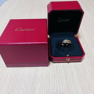 箱あり　Cartier カルティエ K18YG/PG/WG トリニティ リング 17号 レディース 重量6.0g