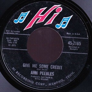 Ann Peebles - Give Me Some Credit / Solid Foundation (A) SF-GB395