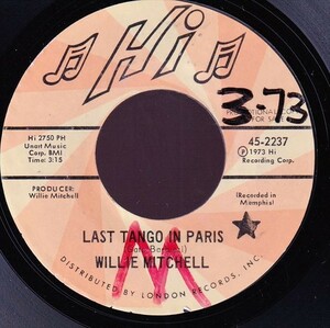 Willie Mitchell - Last Tango In Paris / Six To Go (A) SF-GB266