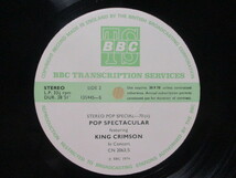 KING CRIMSON キング・クリムゾン Stereo Pop Special-70 オランダ '73 Live 英LP BBC Transcription Services ロバート・フィリップ_画像2