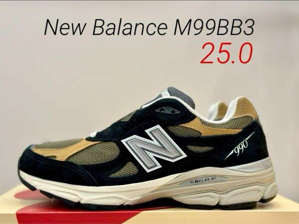 人気モデル！New Balance M990BB3 25.0㎝ ニューバラン USA製 レディースサイズ