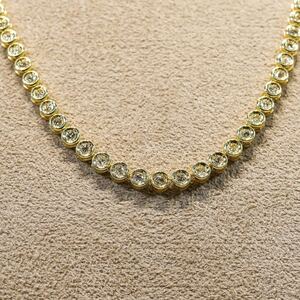 ★1円スタ!大人気テニス！【3.00ct】K18YG 15g 41cm イエローゴールド ダイヤモンドテニスネックレス ペンダント Diamond Pendant 仕上