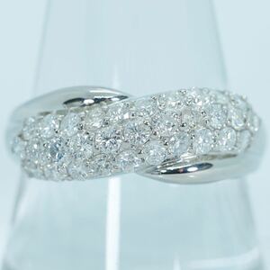 ★1円スタ!良質ダイヤ【D1.00ct】PT900 5.2g ♯19 プラチナ ラウンドブリリアントカット ダイヤモンドリング Diamond Ring 