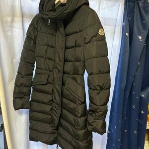 モンクレールブラックMONCLER MOKAブラックモンクレールモカ 0ダウンジャケットロング ダウン コート正規品 