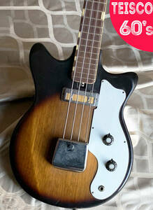 ◆貴重◆ TEISCO BS-101 ベース 60's ショートスケール 【検】 テスコ BS-36 KAWAI ビザール Guyatone elk vintage airline kay harmony