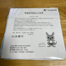 新品未開封！非売品！かんぽ生命 今治 タオルハンカチ 水色 かんぽくん 日本製_画像3