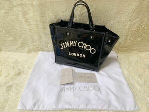 JIMMY CHOO ジミーチュウ VARENNE TOTE BAG-S トートバッグ ブラック レディース パテント 1スタ