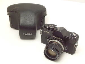 FUJICA ST701 ブラックペイント ＋ FUJINON 55mm F1.8 (外観程度良品/中古/訳アリ） 純正カメラケース付