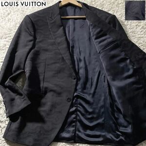 現行/3Lサイズ●定価46万 ルイヴィトン モノグラム 総柄 テーラードジャケット LOUIS VUITTON LVロゴ ポンヌフカット 1ABNOY 裏地ロゴ XXL