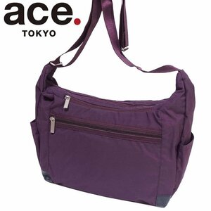 エーストーキョー ace. TOKYO 2WAY ショルダーバッグ B5 メンズ プラム色 新品 正規品 軽量 レディース