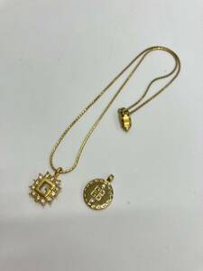 ジバンシー/GIVENCHY ネックレス ネットトップ ゴールド系 まとめアクセサリー ペンダント 