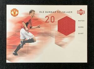 UPPER DECK 2002 MANCHESTER UNITED OLE GUNNAR SOLSKJAER スールシャール MATCH-WORN SHIRT 実使用ゲームジャージカード