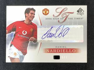 UD 2004 SP AUTHENTIC MANCHESTER UNITED DANIEL NARDIELLO ダニエル ナルディエッロ 直筆サインカード