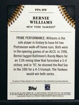 2018 TOPPS TIER ONE BERNIE WILLIAMS 直書きサイン AUTO 50枚限定 34/50 #PPA-BW バーニー ウィリアムス ヤンキース_画像4