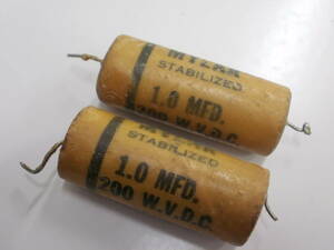 1.0 MF uf - 200V/AMERICAN RADIONIC Wax コンデンサの2本セットその3