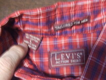 ★ 米国製 ビンテージ 美品 Levi's ACTION SHIRTS / TAILRED FOR MEN コットンアクリル / L(実寸 肩幅47cm身幅56cm着丈80cm袖丈66cm)　★_画像4