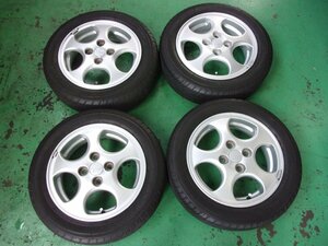 送料無料【ダイハツ】タント、ムーブ他！[純正]アルミ☆4.5J×14+45　PCD100-4穴☆YOKOHAMA　S306　155/65R14☆4本[中古]