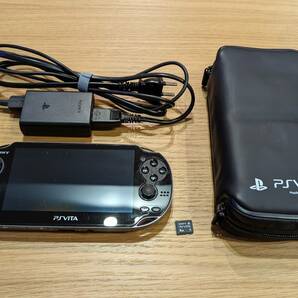 【中古】 PlayStation Vita PSVITA 3GWi-Fiモデル クリスタル・ブラック 限定版 PCH-1100 AB01
