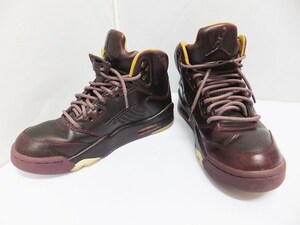 ジャンク扱い NIKE AIR JORDAN 5 RETRO PREMIUM 881432-612 25.5cm / ナイキ エアジョーダン 5 レトロ プレミアム ボルドーレザー