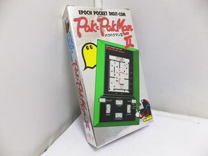 当時物 箱説有 エポック社 エポックポケットデジコム パクパクマンII / EPOCH POCKET DIGIT-COM Pak・Pak man II パクパクマン2 LCDゲーム