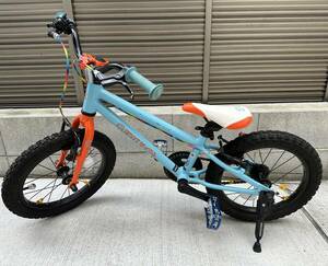 自転車 マウンテンバイク キッズ 子供用 ヨツバサイクル 16インチ 美品 中古 補助輪付 手渡し可能 屋内保管 さいたま 都内 埼玉