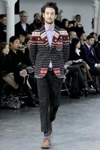 JUNYA WATANABE comme des GARCONS MANノルディックニットテーラードジャケットMジュンヤワタナベコムデギャルソンマン2011AW 11AW