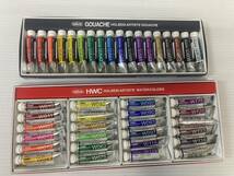 夏斉104 お年玉 福袋 新春 お値打ち holbein ホルベイン 水彩絵具 油彩絵具 GOUACHE HWC ヌーベルカレーパステル ニュートン ほぼ未使用_画像3