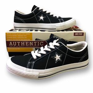 美品　CONVERSE ONE STAR J VTG CANVAS Made in JAPAN TimeLine BLACK 90s コンバース　ワンスター　キャンバス復刻　ブラック　10.5 29cm