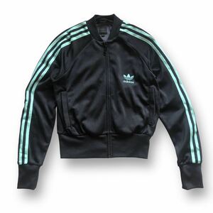 送料370円　adidas アディダス ATP トラックジャケット ジャージ トラックトップ 00s 05年製　万国旗タグブラック/ティファニーブルー　M