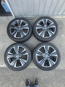 レクサス UX 純正ホイール 18×7J +45 PCD114.3 9分山以上 イボ付き ブリザック vrx3 美品 バリ溝 スタッドレス 225/50r18