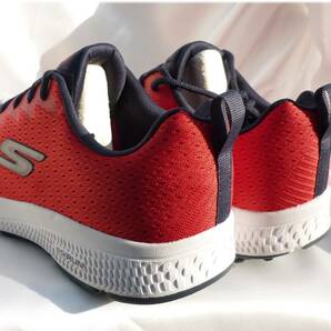 新品25cm(24.5cm相当)スケッチャーズ Skechers 赤ランニングシューズ軽量メンズスニーカー GO RUN ゴーランレッドの画像5