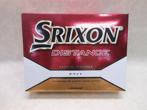 ◎未使用品◎#26050 SRIXON DISTANCE スリクソン ディスタンス ゴルフボール 1ダース(12個入) ホワイト DUNLOP ダンロップ 箱付