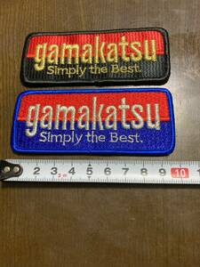 がまかつ【GAMAKATSU】 ワッペン：赤黒と赤青の2枚1セット：非売品：未使用品