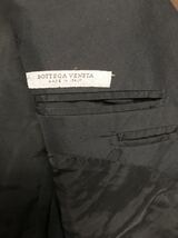 定価68万円BOTTEGA VENETA ボッテガべネタコットンシルクスーツ 黒 サイズ48_画像3