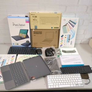 ⑲　PC周辺機器 まとめて　キーボード　マウス　ロジクール　キーボードケース　ジャンク