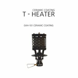 GASWARE T-HEATER セラミックブラック 小型 ガスストーブ コンパクト ストーブ OD缶 キャンプ アウトドア