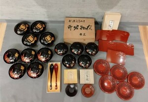 #1413～ 漆器 おまとめ 食器 お椀 お茶請け 皿 スプーン 茶托 木製 保管品 工芸品 漆芸 和食器