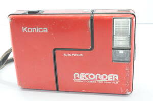 ★ジャンク★ コニカ Konica AUTO FOCUS RECORDER 24ｍｍ Ｆ4 レッド ★通電 シャッターオーケー ＃9648