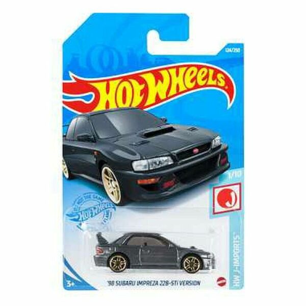 ホットウィール(Hot Wheels)【HCM58 HW ベーシックカー スバル インプレッサ 22B STI】ダイキャスト