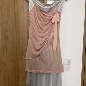 パトリックコックスワナビー 結婚式 二次会 ドレス ワンピース 重ね着 7号 ピンク PATRICK COX wannabe