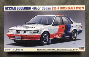 @中古絶版模型堂 ハセガワ 1/24 日産ブルーバード4ドアセダンSSS-R U12型 前期 1987 日産 ニッサン ブルーバード 4ドア セダン SSS-R