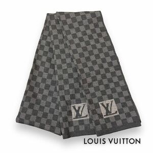 LOUIS VUITTON ルイヴィトン 402330 エシャルプ ダミエ グラフィット マフラー ストール ウール100% イタリア製 正規品