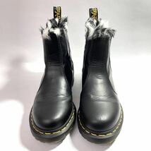 Dr.Martens 2976 LEONORE ドクターマーチン レオノーレ チェルシーブーツ サイドゴアブーツ ゼブラ柄 内ファー UK4 レディース 正規品_画像2