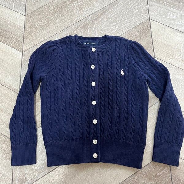 Ralph Lauren ラルフローレン カーディガン キッズ POLO 綿100% 100センチ ピンク