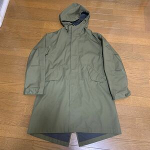 ユニクロ　uniqlo ブロックテック　モッズコート カーキ フィッシュテール サイズxs 312-420543 肩幅49 身幅57 着丈90