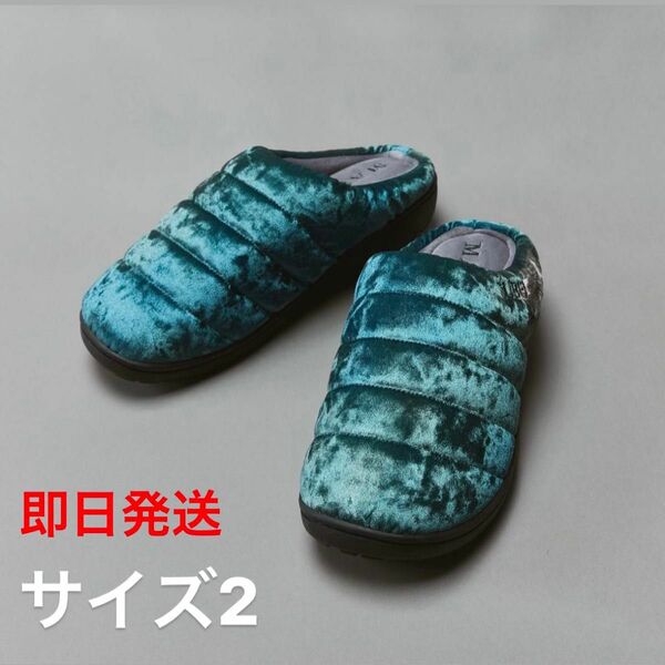 2サイズ SUBU × MASU VELVET SANDAL EMERALD